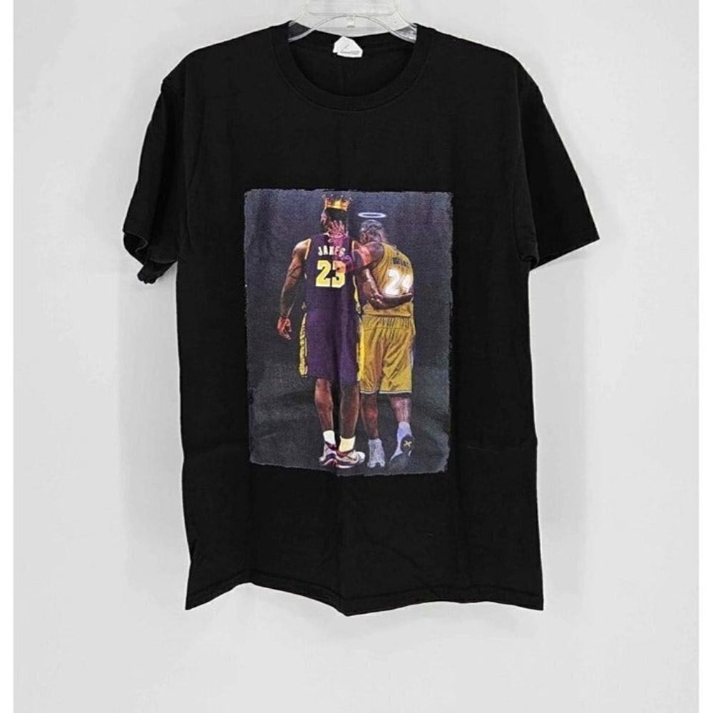 Hanes Graphic Photo Black T-Shirt Kobe Bryant Size Medium